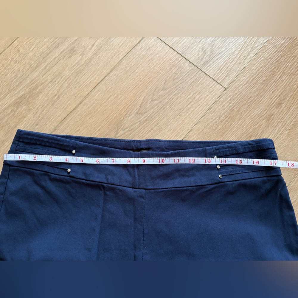 JM Collection women’s  Navy Slim Dress Pants Size Large - Picture 2 of 6